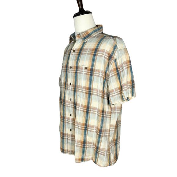 Kuhl | Men | Skorpio Plaid Linen Blend Outdoor Casual Button Up Shirt | XXL - Picture 3 of 10